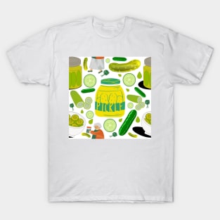 Pickle Lovers Pattern T-Shirt